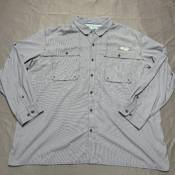 Magellan OutdoorsFish Gear Angler Fit Mag Wick Long Sleeve Vented Men's 3XL Blue - Picture 1 of 16